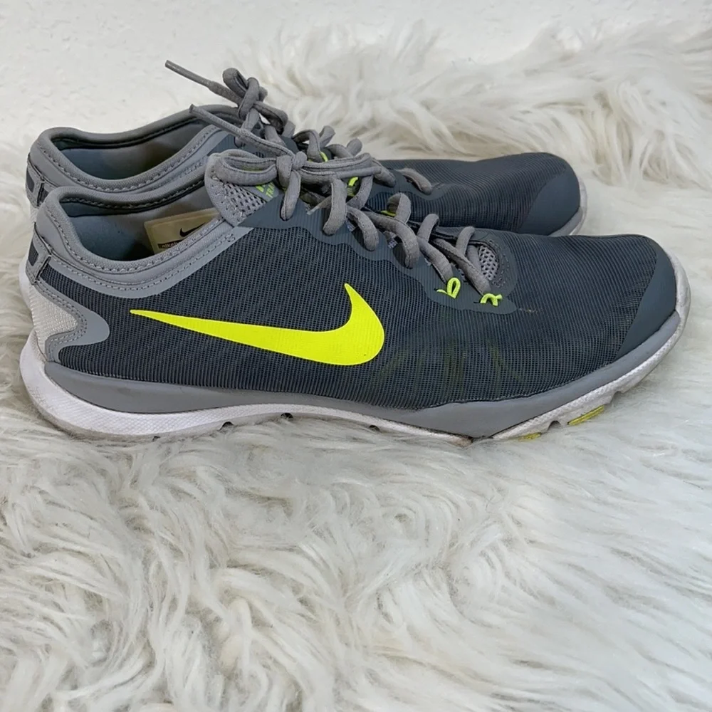 Nike Flex Supreme TR Cool Grey/Volt-Pure Platinum Size 7.5